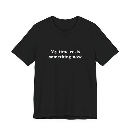 Navy blue t-shirt with a graphic design on a white background