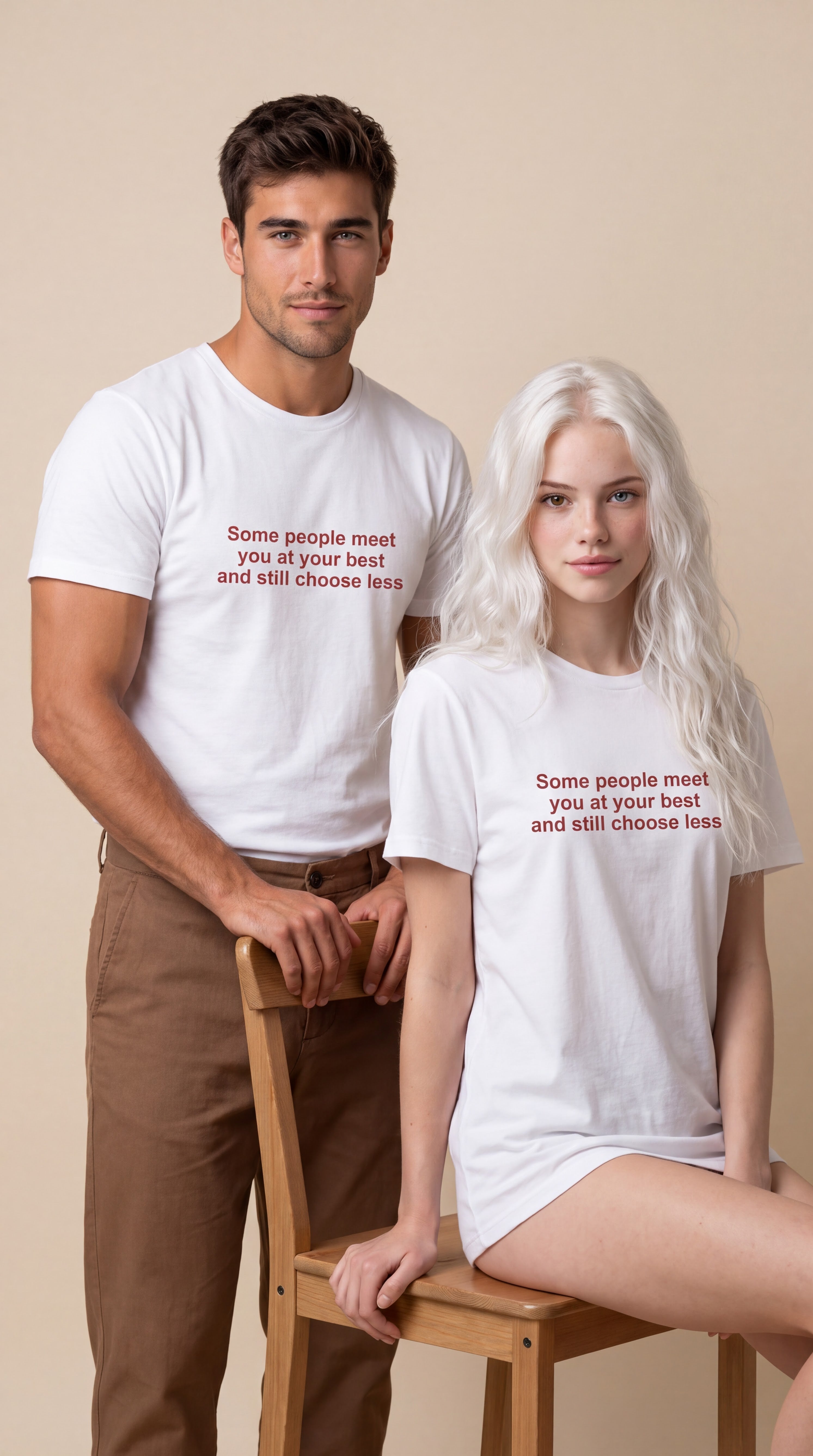 Some people meet you at your best and still choose less Tee — Statement Quote T-shirt