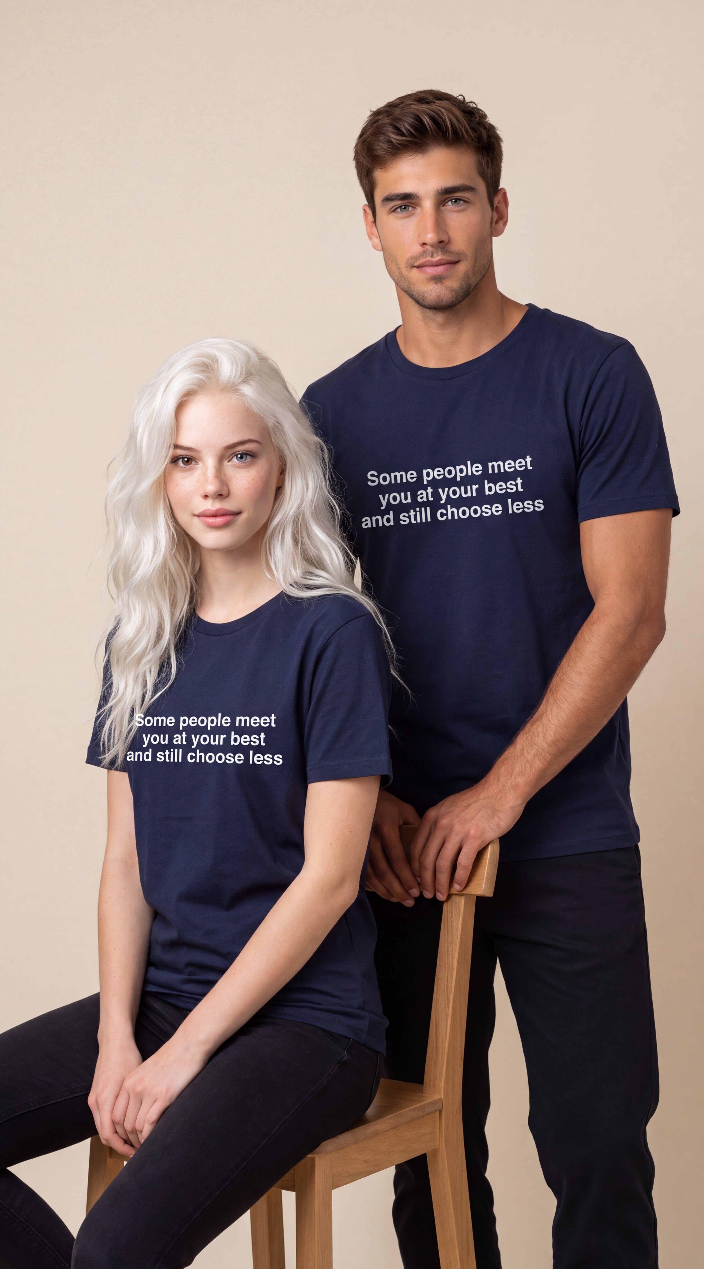 Some people meet you at your best and still choose less Tee — Statement Quote T-shirt